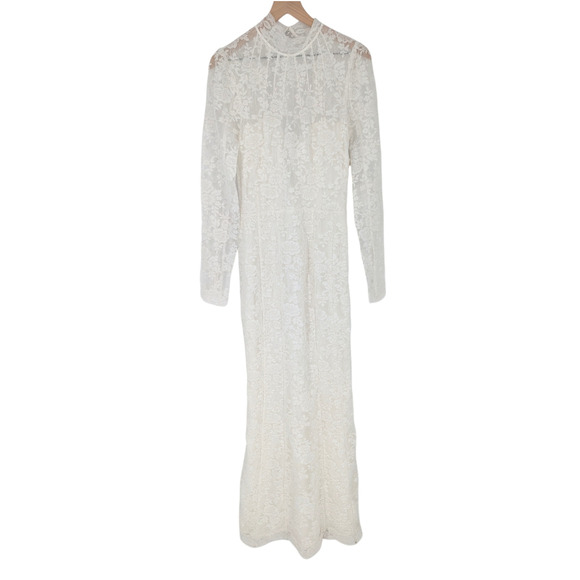 V. Chapman Jules Lace Wedding Dress Anthropologie Long Sleeve Size 16 NWT - Picture 2 of 5